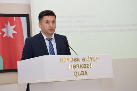 12 iyul 2019-cu il tarixdə Quba Heydər Əliyev Mərkəzində Rayon İcra Hakimiyyəti və İcbari Tibbi Sığorta üzrə Dövlət Agentliyinin birgə təşkilatçılığı ilə icbari tibbi sığortanın tətbiqi barədə maarifləndirici tədbir keçirilmişdir.